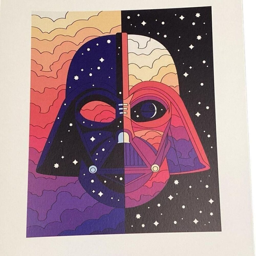 Society6 Star Wars Darth Vader Artistic Print Colorful‎ Galaxy Wall Art Decor